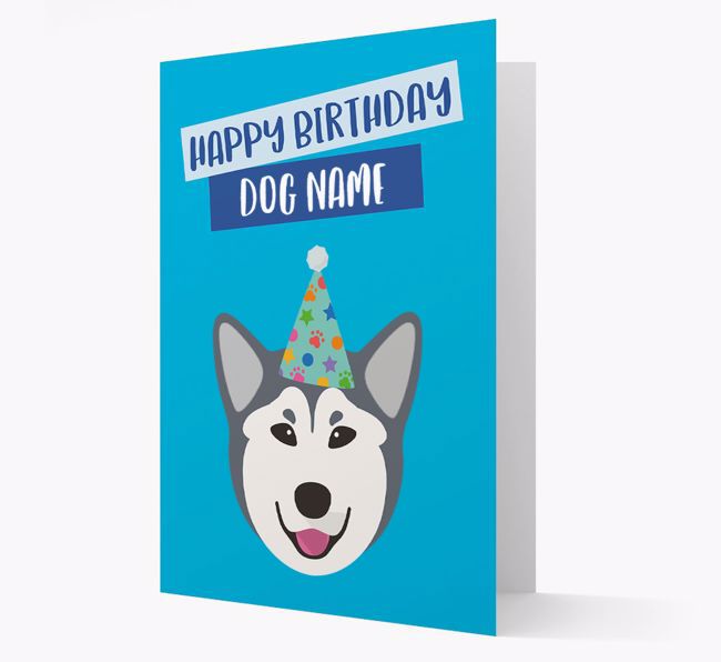 Personalized 'Happy Birthday {dogsName}' Card with {breedCommonName} Icon